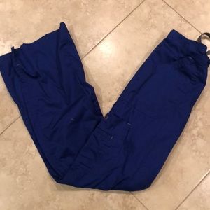 Galaxy blue scrub cargo pants